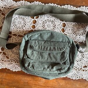 Olive Green Corduroy Men's Bag